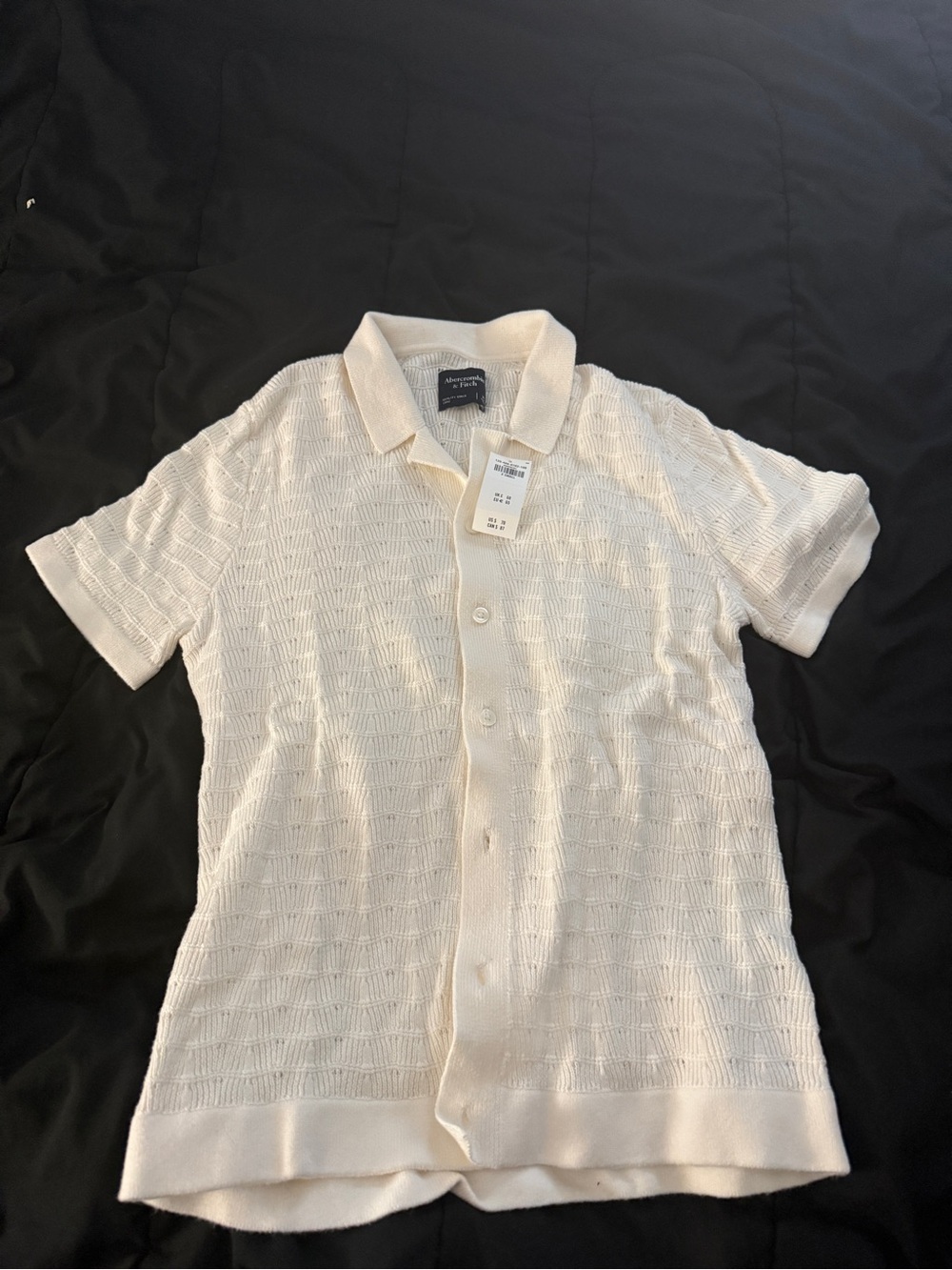 Abercrombie knit polo - cream